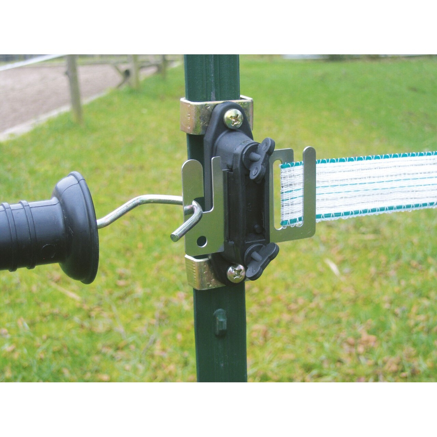 Isolatori per recinzioni elettriche clip universali con filettatura Kerbl T-Post (x2)