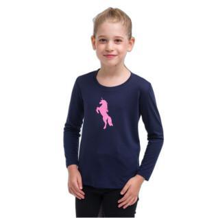 Maglietta da equitazione a maniche lunghe per bambina Cavalliera Just Pink